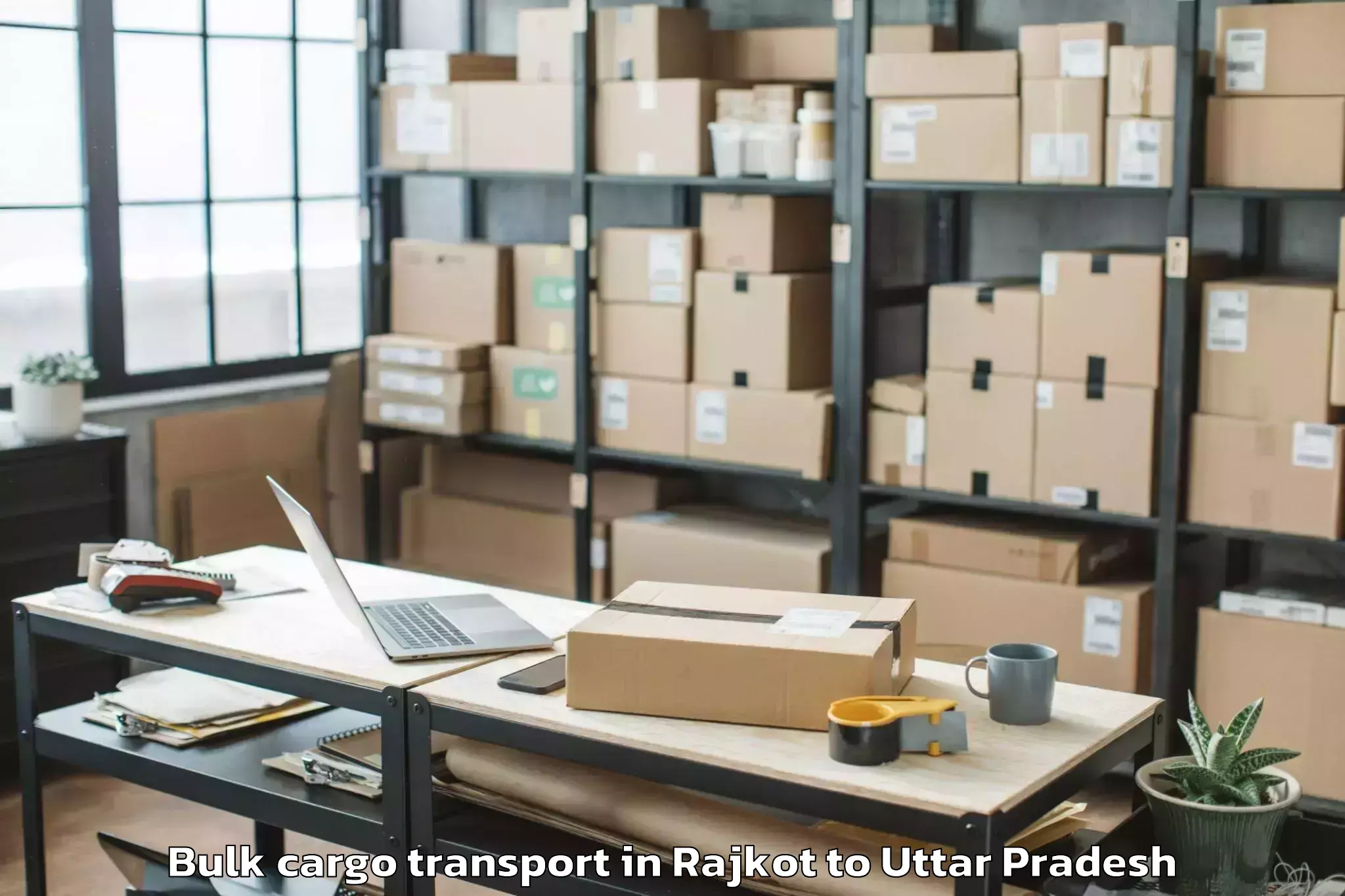 Book Rajkot to Santosh University Ghaziabad Bulk Cargo Transport Online